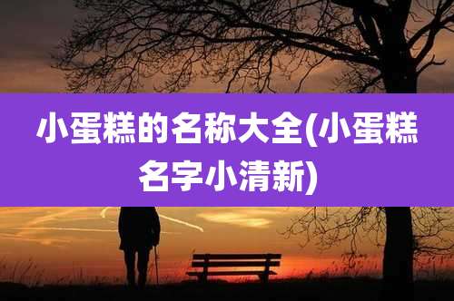 小蛋糕的名称大全(小蛋糕名字小清新)