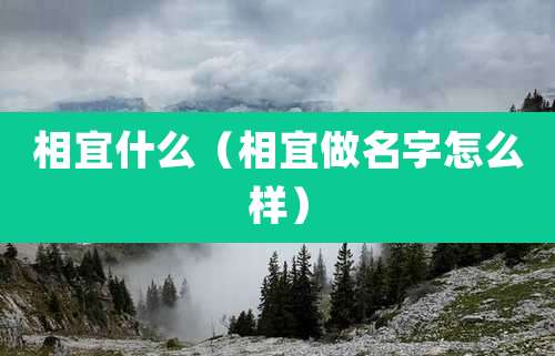 相宜什么（相宜做名字怎么样）