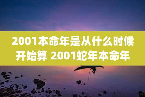 2001本命年是从什么时候开始算 2001蛇年本命年