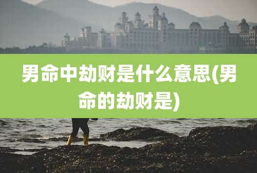 男命中劫财是什么意思(男命的劫财是)