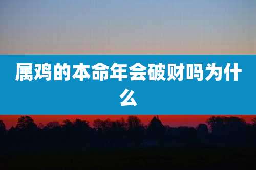 属鸡的本命年会破财吗为什么