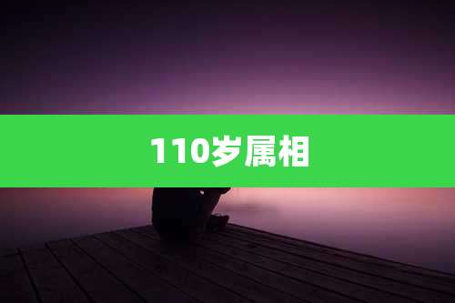 110岁属相