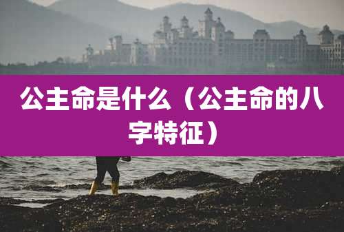 公主命是什么（公主命的八字特征）