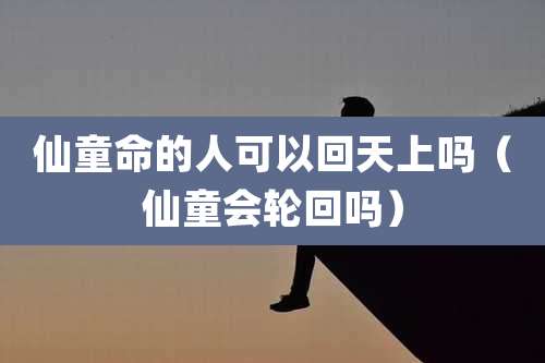 仙童命的人可以回天上吗（仙童会轮回吗）