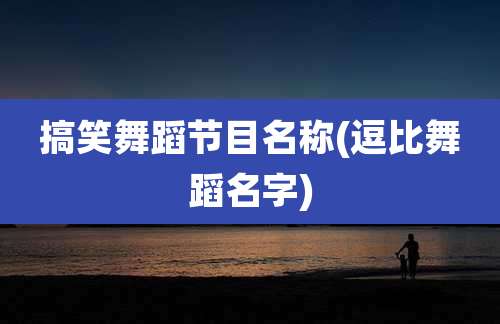 搞笑舞蹈节目名称(逗比舞蹈名字)
