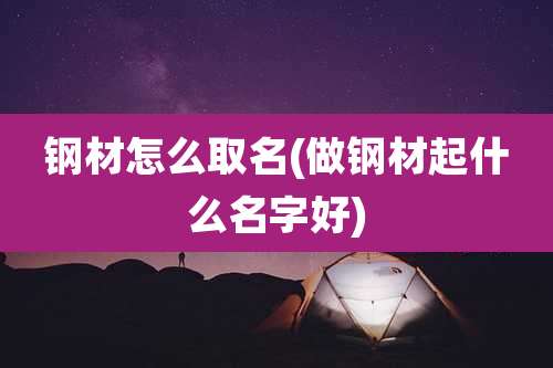钢材怎么取名(做钢材起什么名字好)