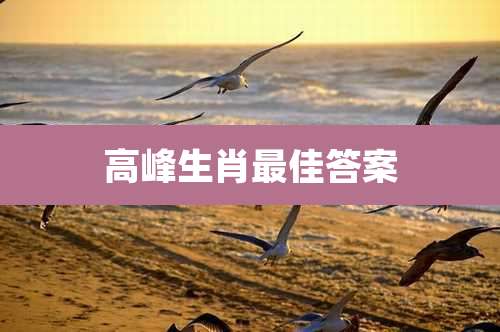 高峰生肖最佳答案