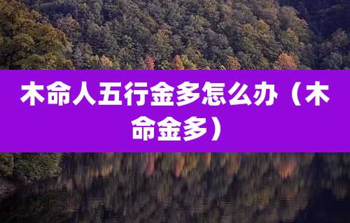 木命人五行金多怎么办（木命金多）