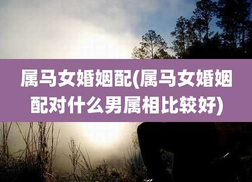 属马女婚姻配(属马女婚姻配对什么男属相比较好)