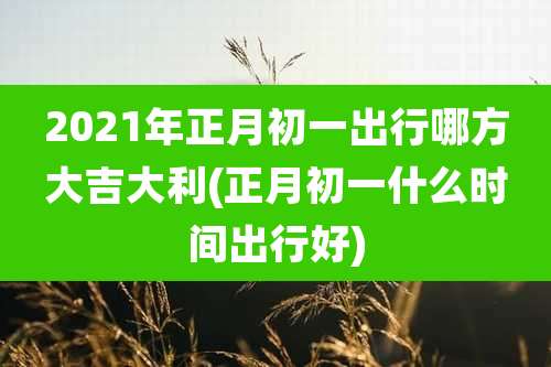 2021年正月初一出行哪方大吉大利(正月初一什么时间出行好)