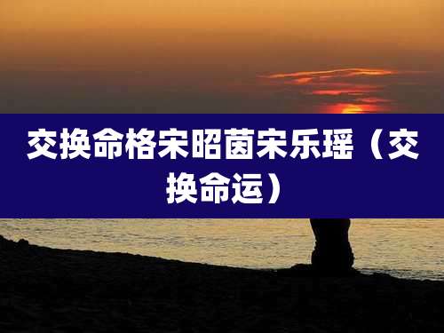 交换命格宋昭茵宋乐瑶(交换命运)