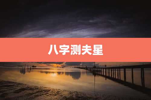 八字测夫星