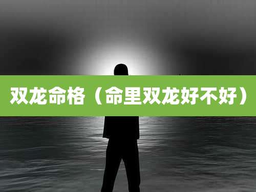 双龙命格(命里双龙好不好)