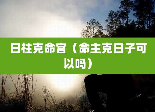 日柱克命宫(命主克日子可以吗)