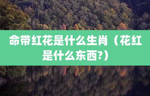 命带红花是什么生肖(花红是什么东西?)