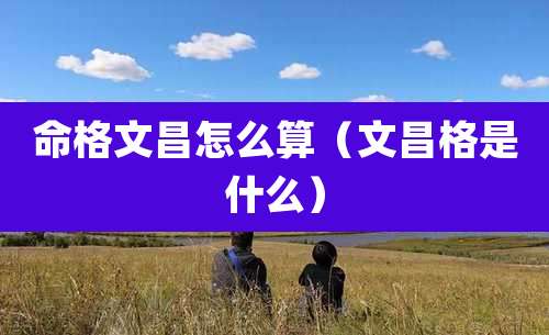 命格文昌怎么算(文昌格是什么)