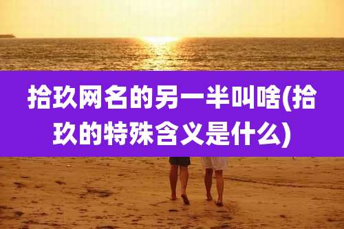 拾玖网名的另一半叫啥(拾玖的特殊含义是什么)