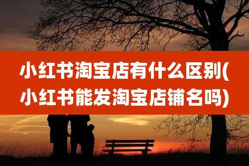小红书淘宝店有什么区别(小红书能发淘宝店铺名吗)