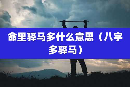 命里驿马多什么意思(八字多驿马)