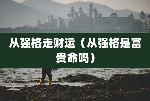 从强格走财运（从强格是富贵命吗）