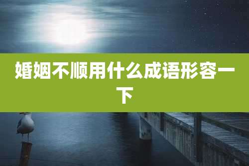 婚姻不顺用什么成语形容一下