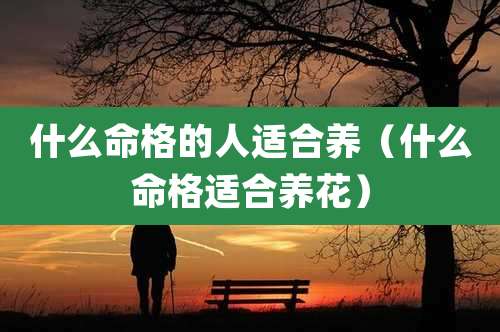 什么命格的人适合养(什么命格适合养花)