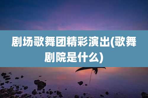 剧场歌舞团精彩演出(歌舞剧院是什么)