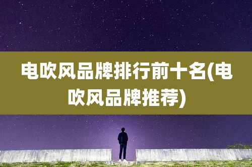 电吹风品牌排行前十名(电吹风品牌推荐)