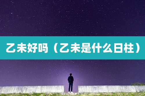 乙未好吗（乙未是什么日柱）