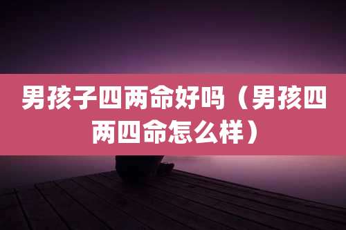 男孩子四两命好吗(男孩四两四命怎么样)