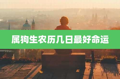 属狗生农历几日最好命运