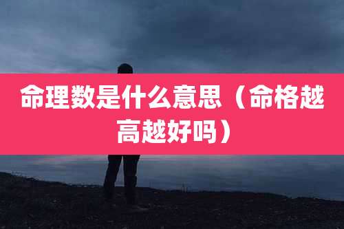 命理数是什么意思（命格越高越好吗）
