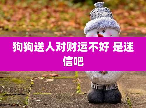 狗狗送人对财运不好 是迷信吧