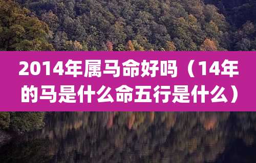 2014年属马命好吗（14年的马是什么命五行是什么）