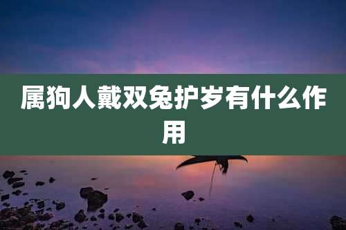 属狗人戴双兔护岁有什么作用