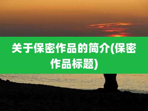 关于保密作品的简介(保密作品标题)