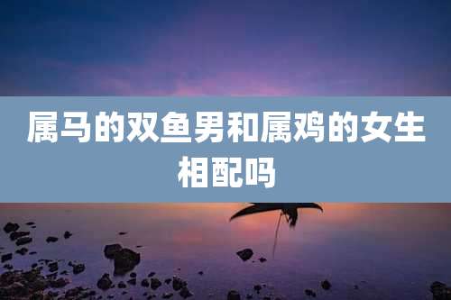 属马的双鱼男和属鸡的女生相配吗