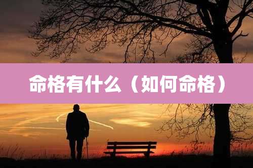 命格有什么（如何命格）