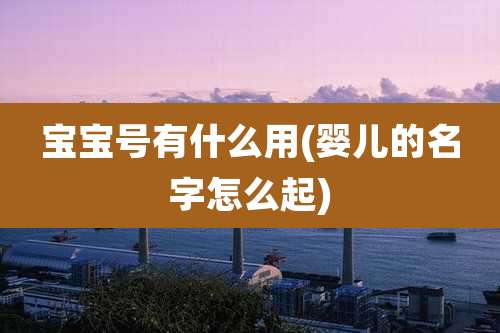 宝宝号有什么用(婴儿的名字怎么起)