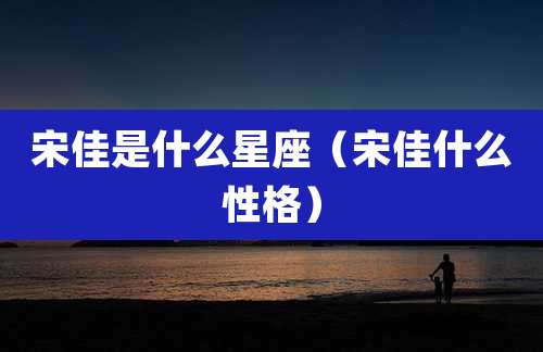 宋佳是什么星座（宋佳什么性格）