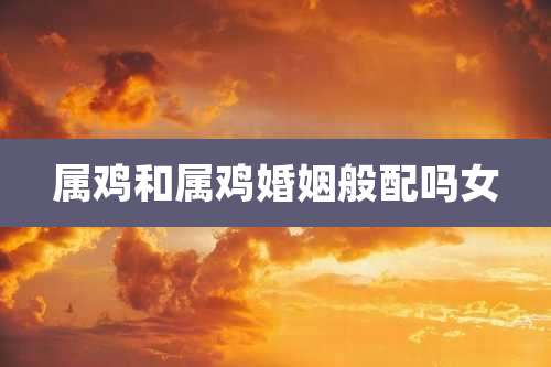 属鸡和属鸡婚姻般配吗女
