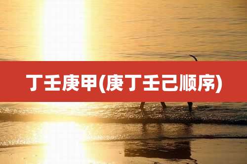 丁壬庚甲(庚丁壬己顺序)