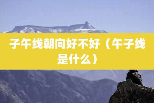 子午线朝向好不好（午子线是什么）