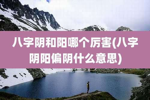 八字阴和阳哪个厉害(八字阴阳偏阴什么意思)