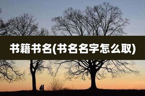 书籍书名(书名名字怎么取)