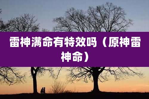 雷神满命有特效吗(原神雷神命)