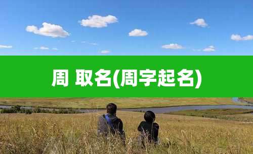 周 取名(周字起名)