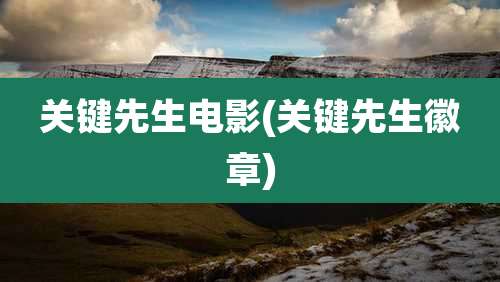 关键先生电影(关键先生徽章)