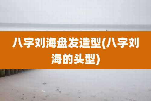 八字刘海盘发造型(八字刘海的头型)