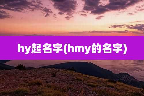 hy起名字(hmy的名字)